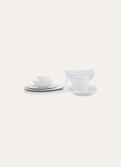 MUG EN PORCELAINE AVEC LISERÉ DORÉ BLANC