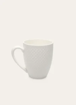 MUG EN PORCELAINE EMBOSS BLANC