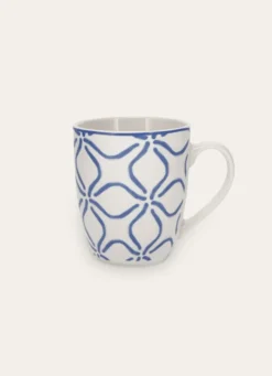MUG EN PORCELAINE MOTIF ARABESQUEBLEU