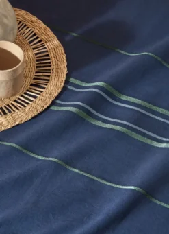 NAPPE BRODÉE CODI BLEU MARINE