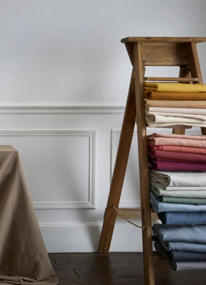 NAPPE COTON ET LIN FINITION BOURDON GRAND FORMAT MASTIC