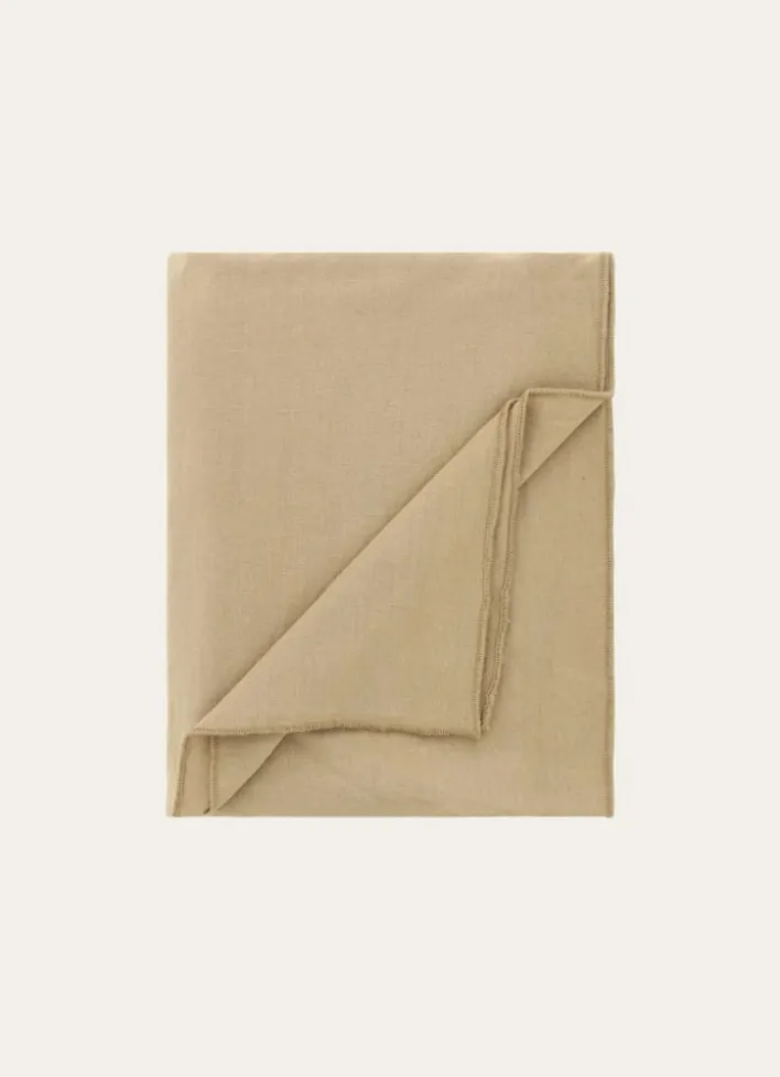 NAPPE COTON ET LIN FINITION BOURDON GRAND FORMAT TABAC