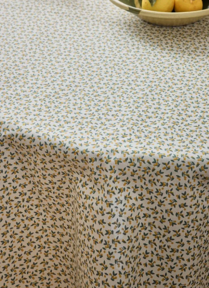 NAPPE ENDUITE EN COTON CERY MULTICOLORE JAUNE