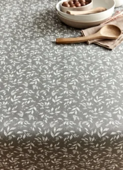 NAPPE ENDUITE À MOTIF VÉGÉTAL GRIS