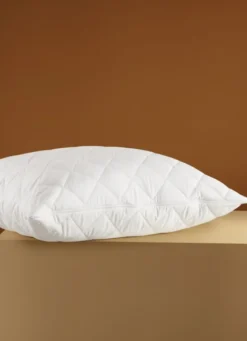 OREILLER CARRÉ DOUBLE CONFORT MOELLEUX / FERME BLANC