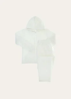 PANTALON DE PYJAMA EN POLAIRE FAÇON MOUTON ÉCRU