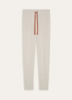 PANTALON D'INTÉRIEUR EN MAILLE NID D'ABEILLE ECRU