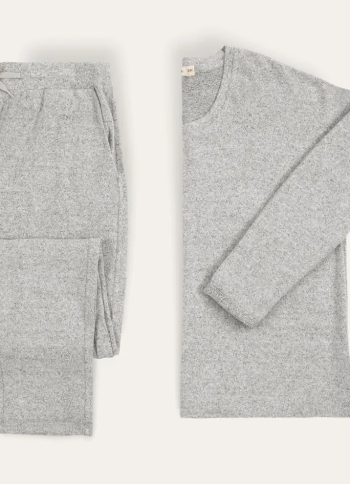 PANTALON DOUX GRIS CHINE