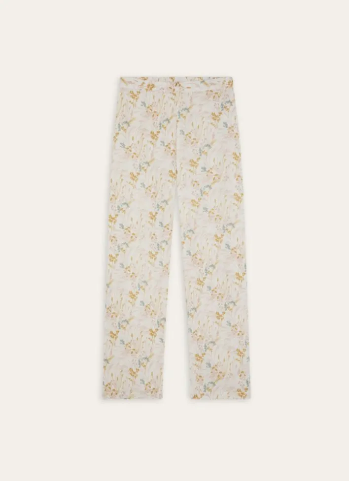 PANTALON EN GAZE DE COTON MULTICOLORE