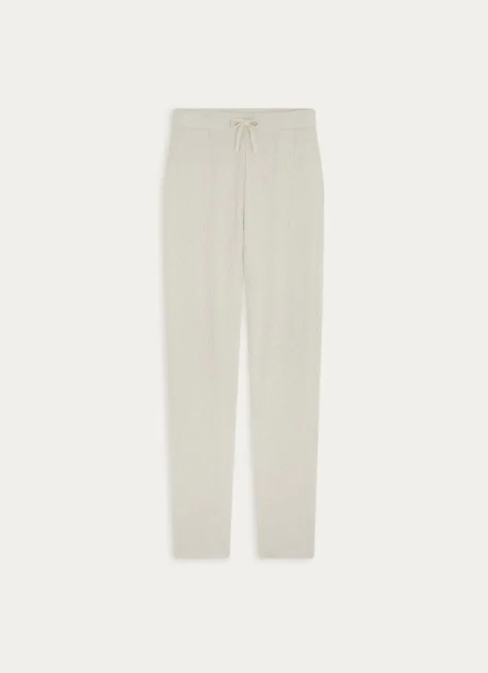 PANTALON EN MAILLE DOUCE MINDY ÉCRU