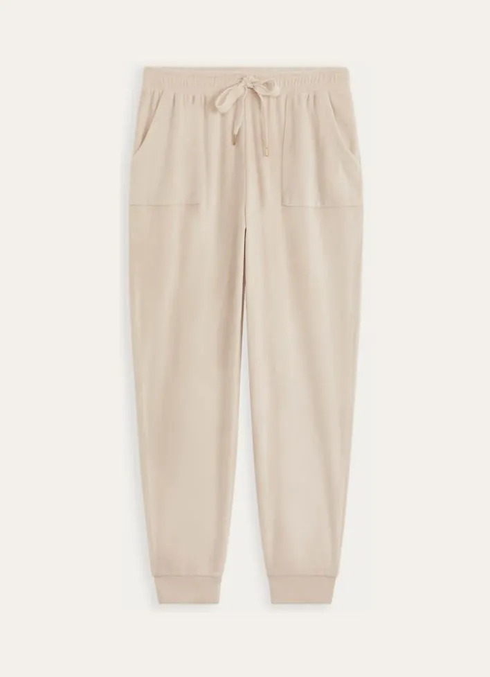 PANTALON EN VELOURS BEIGE