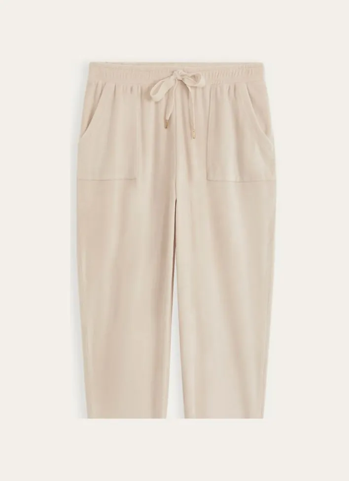 PANTALON EN VELOURS BEIGE