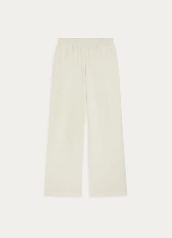PANTALON EN VELOURS CALOU ÉCRU