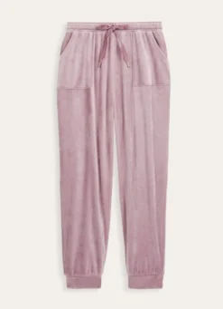 PANTALON EN VELOURS ROSE