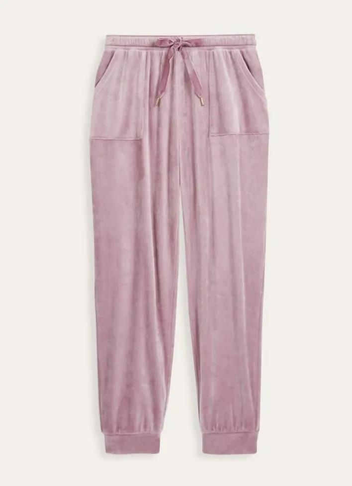 PANTALON EN VELOURS ROSE