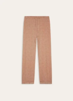 PANTALON EN VOILE DE COTON IMPRIMÉ rouge