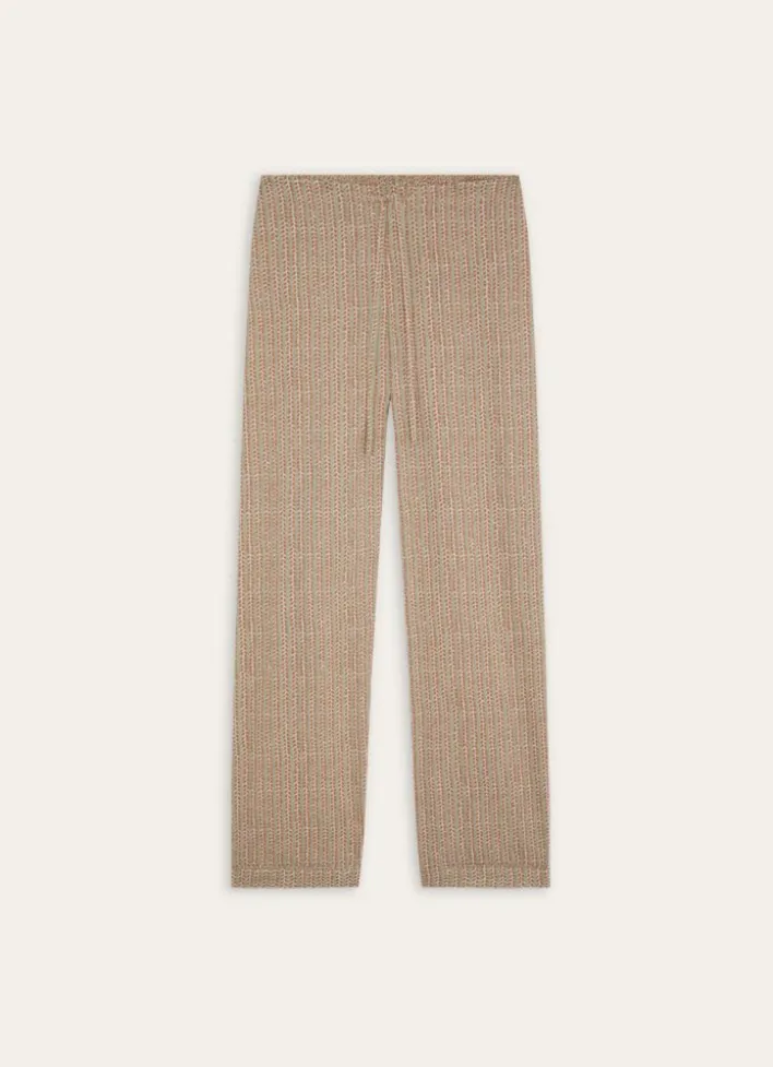 PANTALON EN VOILE DE COTON IMPRIMÉ vert
