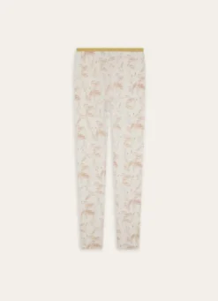 PANTALON IMPRIMÉ VÉGÉTAL ROSE ROSE