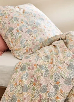 PARURE DE LIT ENFANT COTON IMPRIMÉ ANIMAUX & FLEUR MULTICOLORE