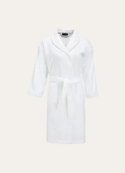 PEIGNOIR DE BAIN BRODÉ EN ÉPONGE 400GR BLANC