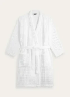 PEIGNOIR DE BAIN KIMONO NID D ABEILLE L/XL BLANC