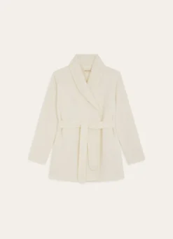 PEIGNOIR DOUBLE POLAIRE CAFFY ECRU