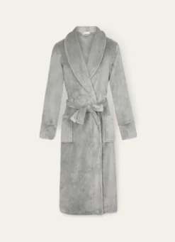 PEIGNOIR LONG UNI GRIS FONCE