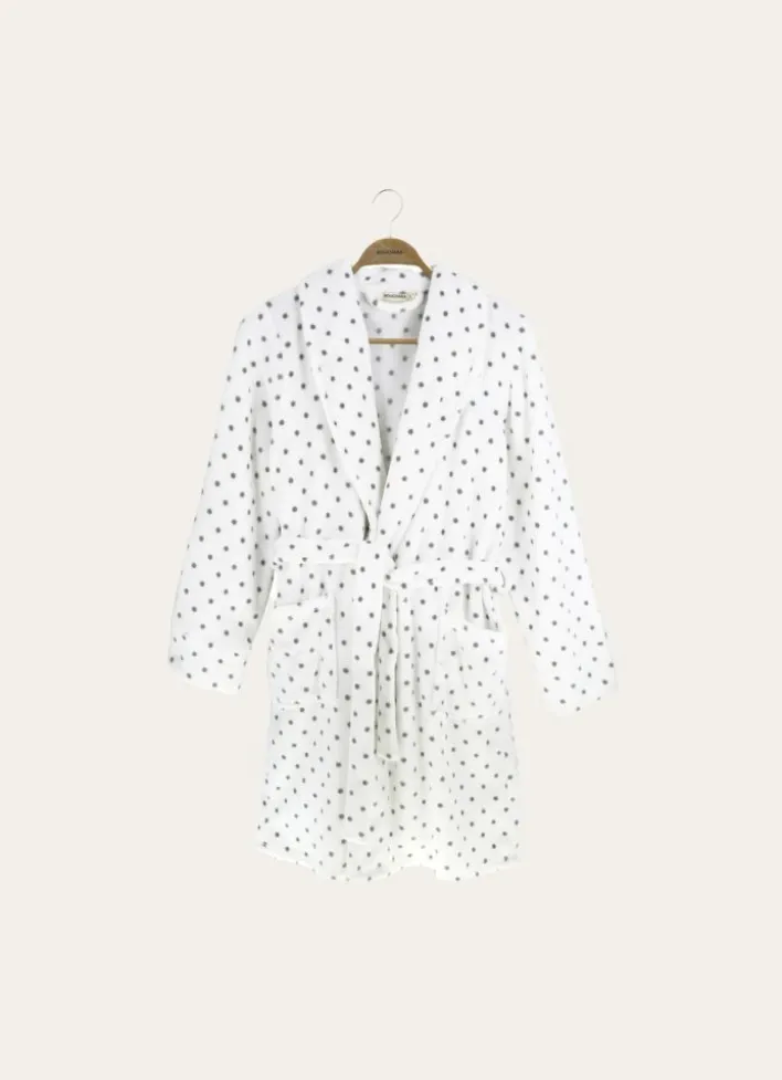 PEIGNOIR TOUT DOUX À POIS ECRU