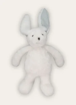 PELUCHE LAPIN BLANC/BLEU