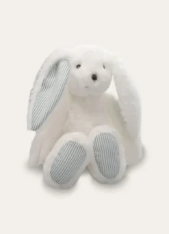 PELUCHE LAPIN BLANC/BLEU