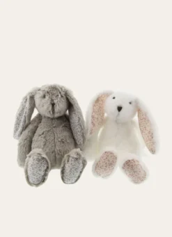 PELUCHE LAPIN BLANC/ROSE