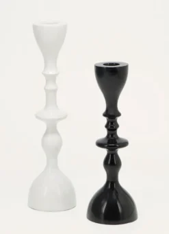 PETIT BOUGEOIR EN ALUMINIUM FINITION LAQUÉE Noir