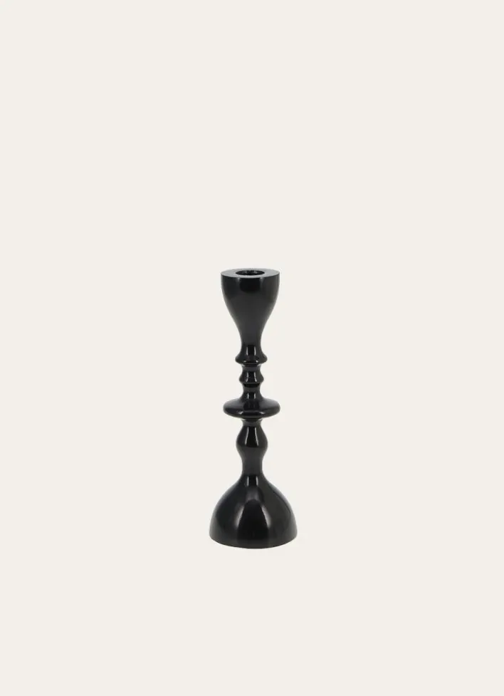 PETIT BOUGEOIR EN ALUMINIUM FINITION LAQUÉE Noir