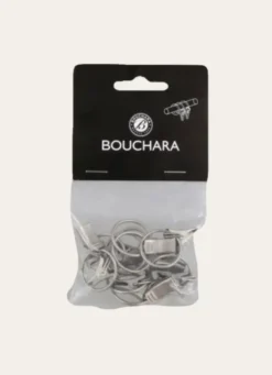 PETITS ANNEAUX À PINCES POUR RIDEAUX- DIAM2,2CM ARGENT