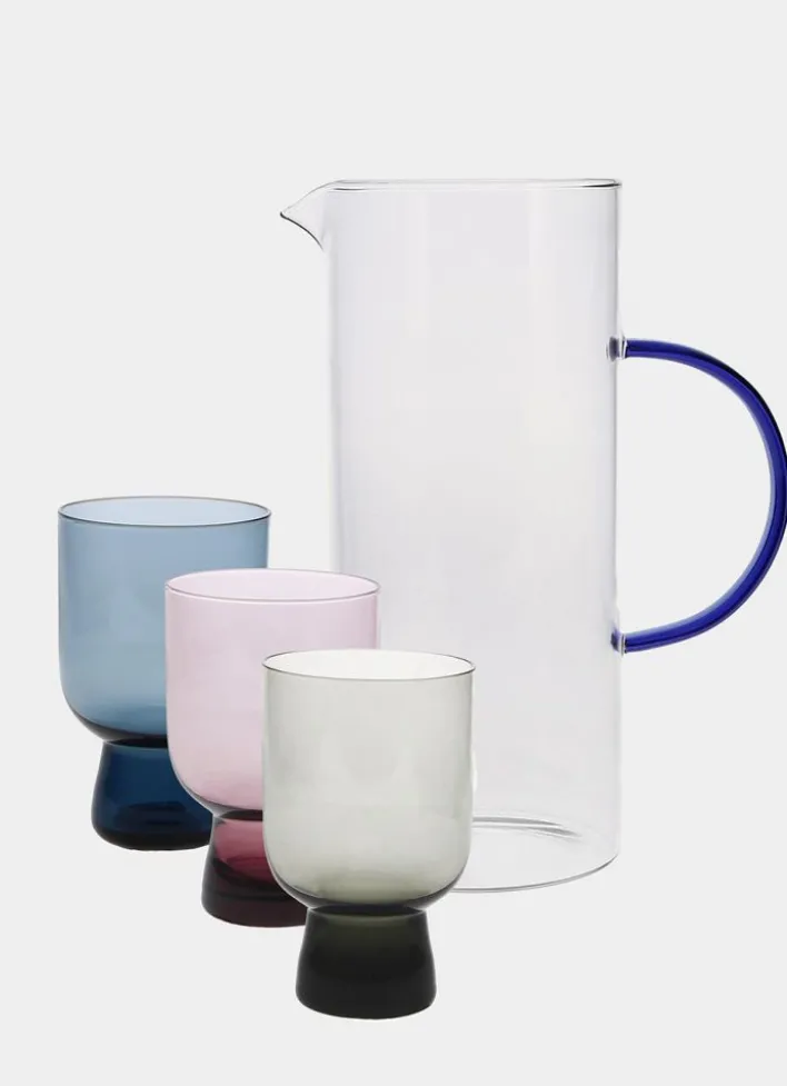 PICHET EN VERRE GLEN Bleu MARINE