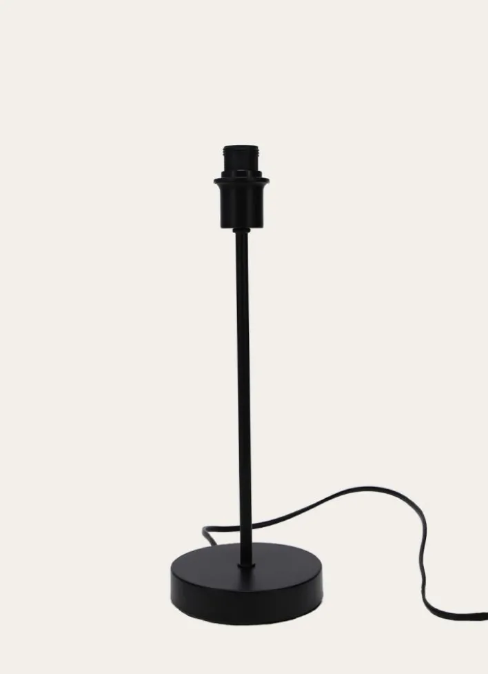PIED DE LAMPE BASE RONDE NOIR