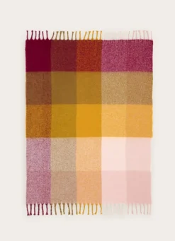 PLAID À CARREAUX EFFET DUVETEUX TORONTO MULTICOLORE