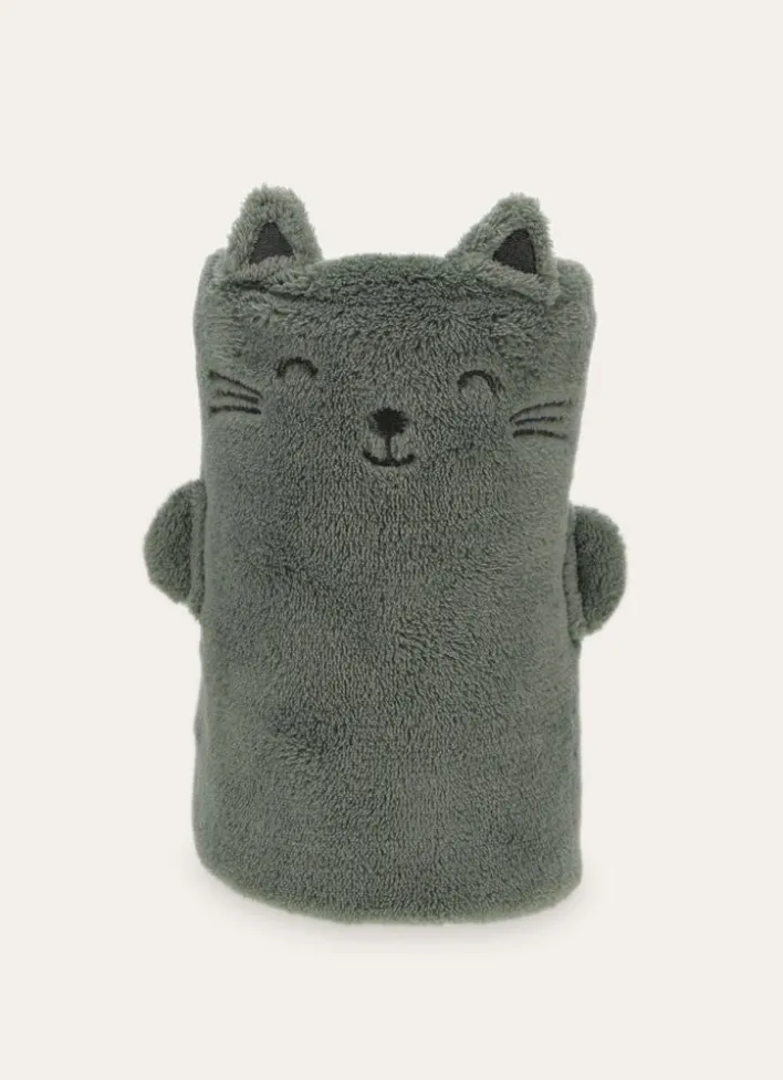 PLAID ENFANT CHAT VERT