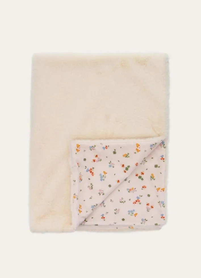 PLAID ENFANT IMPRIMÉ FLEURS ET ANIMAUX EGLANTINE MULTICOLORE