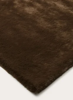 PLAID EN FAUSSE FOURRURE MARRON