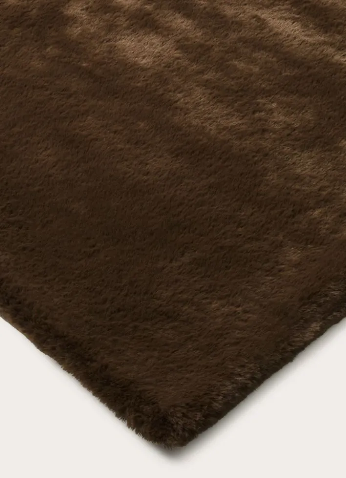 PLAID EN FAUSSE FOURRURE MARRON
