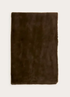 PLAID EN FAUSSE FOURRURE MARRON