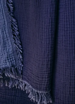 PLAID EN GAZE DE COTON DENIM