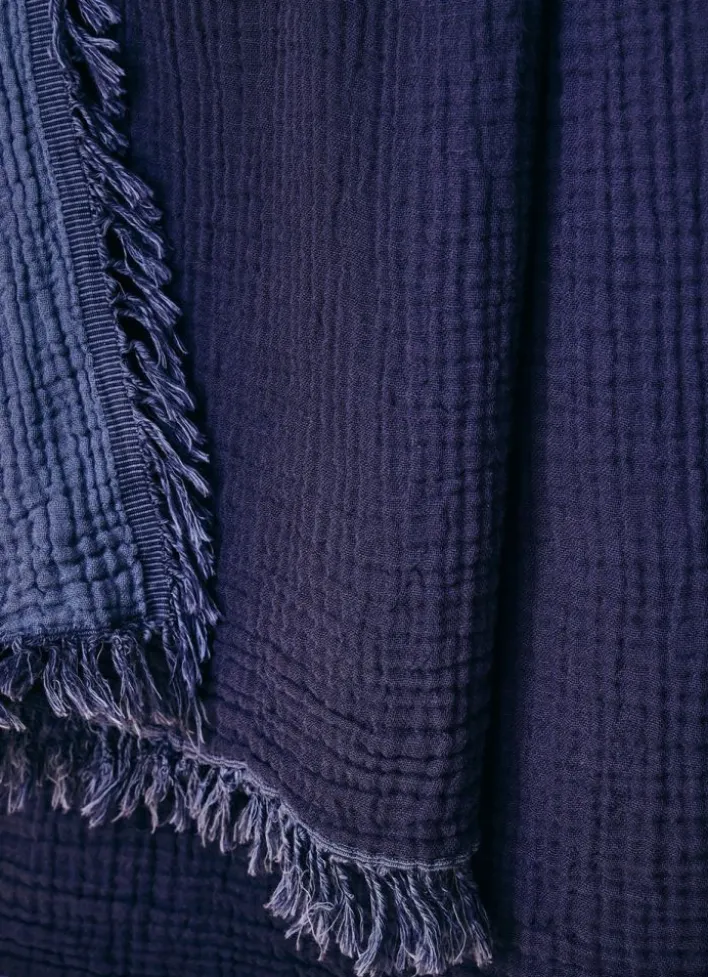 PLAID EN GAZE DE COTON DENIM