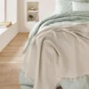 PLAID EN GAZE DE COTON GREGE