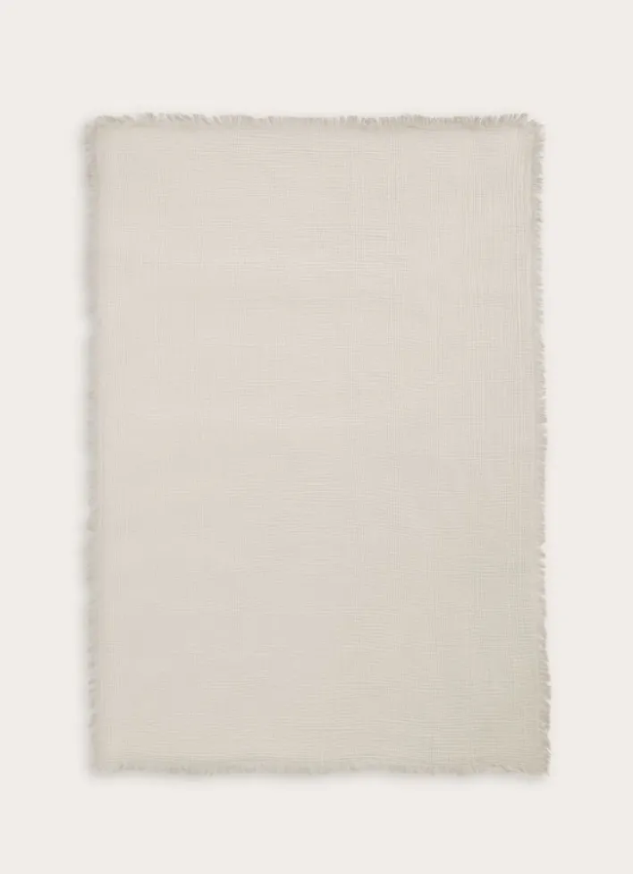 PLAID EN GAZE DE COTON GREGE