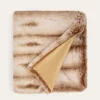 PLAID FAUSSE FOURRURE GRIZZLY BRUN