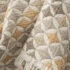 PLAID MATELASSÉ GAZE DE COTON JACQUARD MULTICOLORE