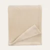 PLAID POLAIRE UNI DOUX BEIGE