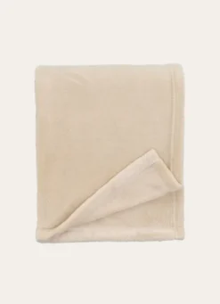 PLAID POLAIRE UNI DOUX BEIGE